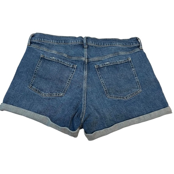 Old Navy Women's 18 Plus O.G. High Rise Denim‎ Shorts Distressed Rolled Cuff - Picture 4 of 6